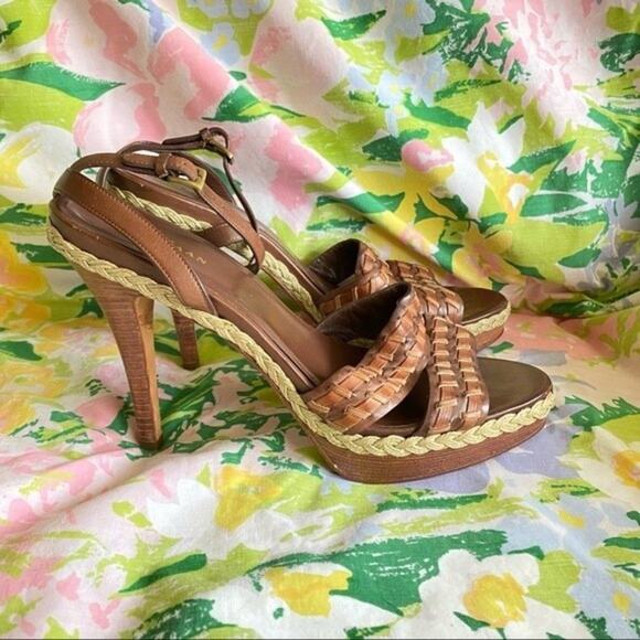 Cole Haan Heels Woven Platform Espadrilles Nike Air - Picture 2 of 4